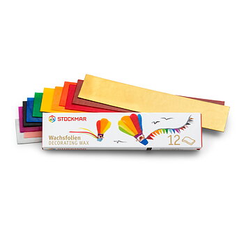 Stockmar bivaxfolie 20x4 cm - 12 färger