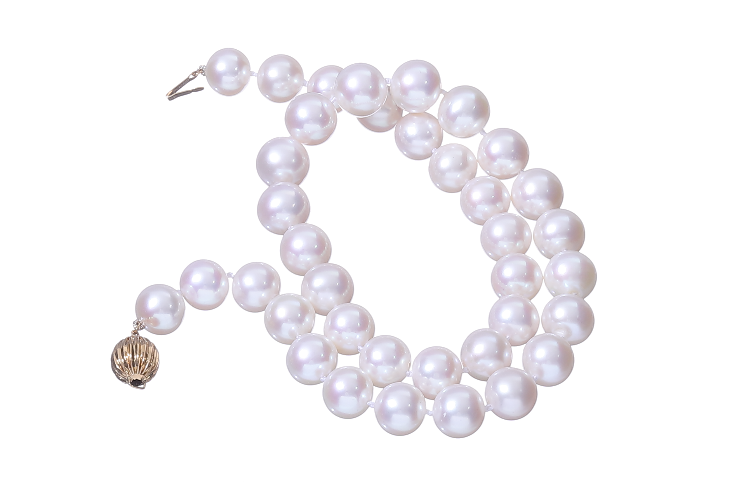 Collana di perle d'acqua dolce grandi di prima qualità da 11-12 mm con chiusura in oro  - 5