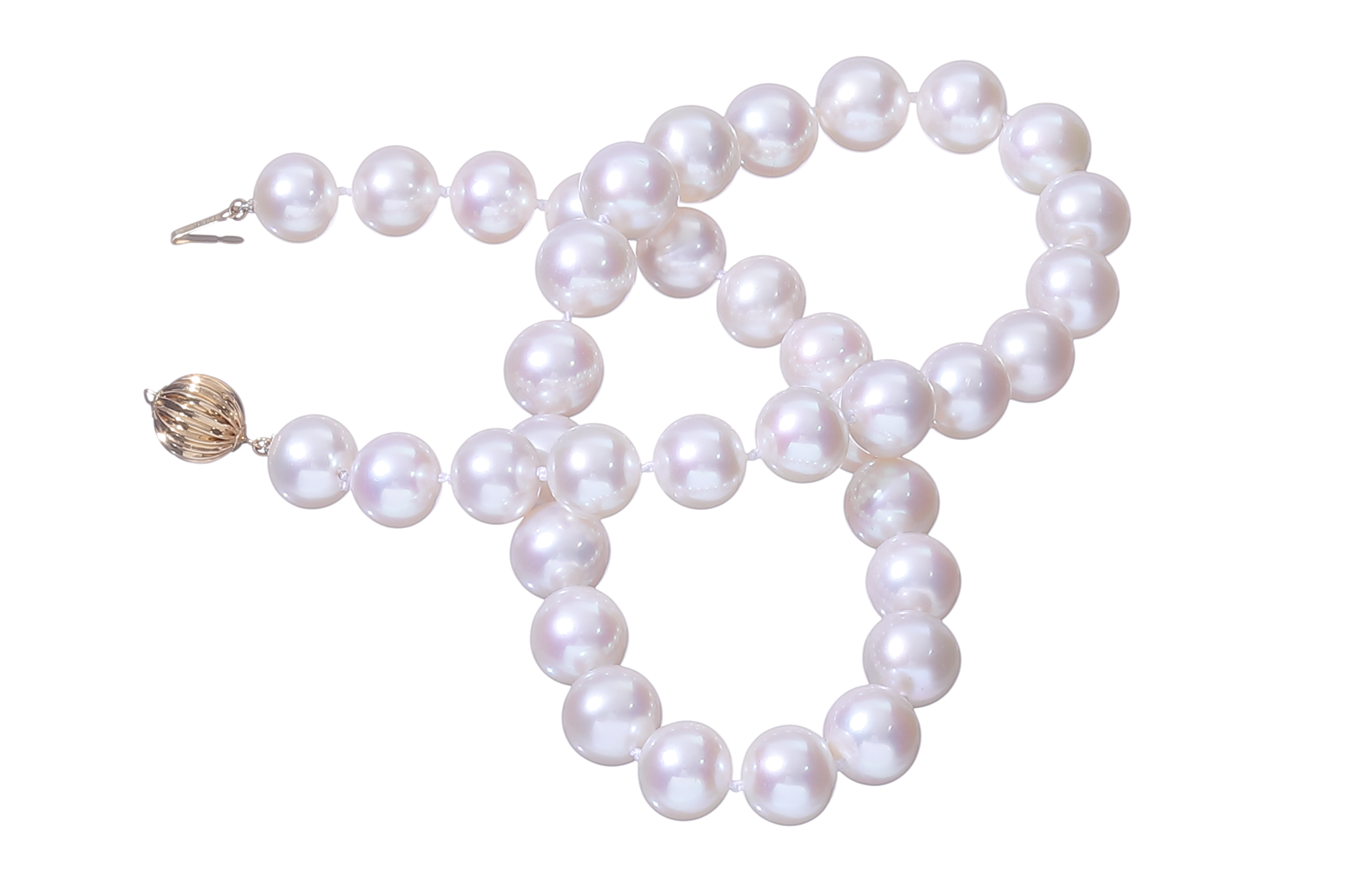 Collana di perle d'acqua dolce grandi di prima qualità da 11-12 mm con chiusura in oro  - 6