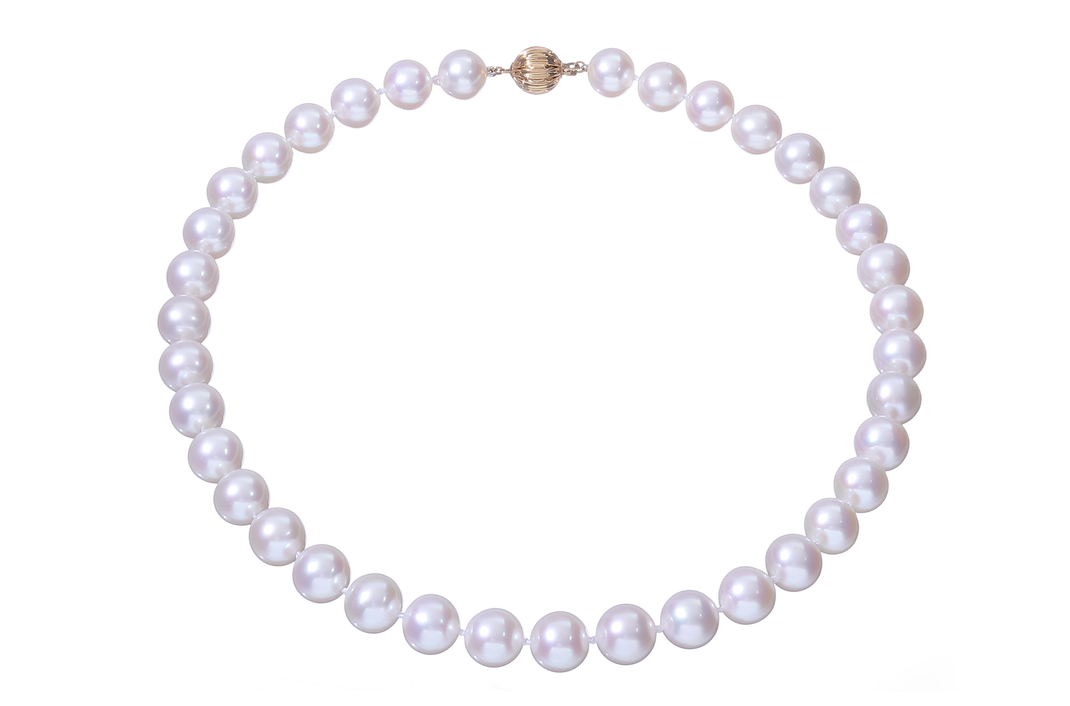 Collana di perle d'acqua dolce grandi di prima qualità da 11-12 mm con chiusura in oro  - 11