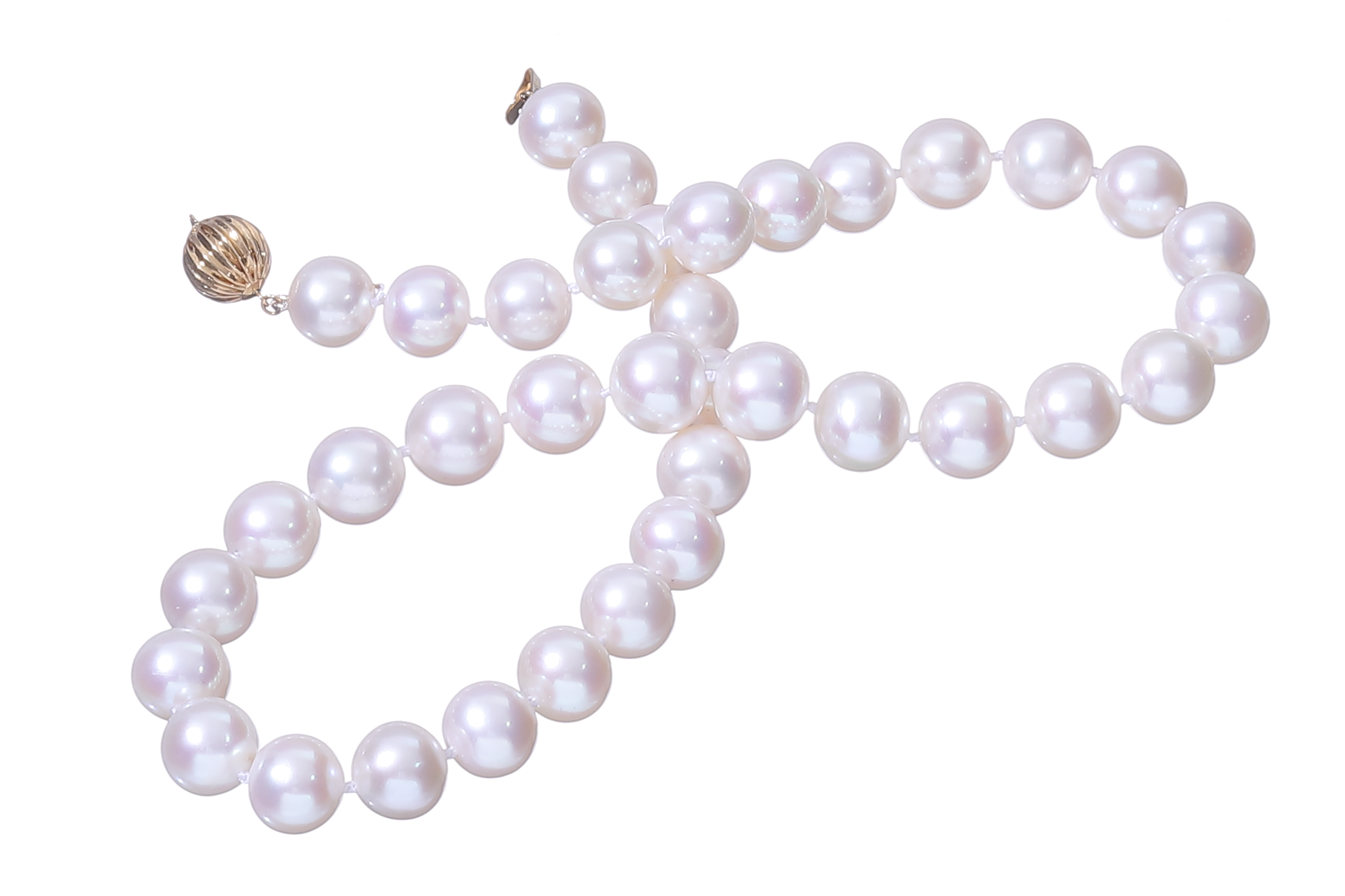 Collana di perle d'acqua dolce grandi di prima qualità da 11-12 mm con chiusura in oro  - 3