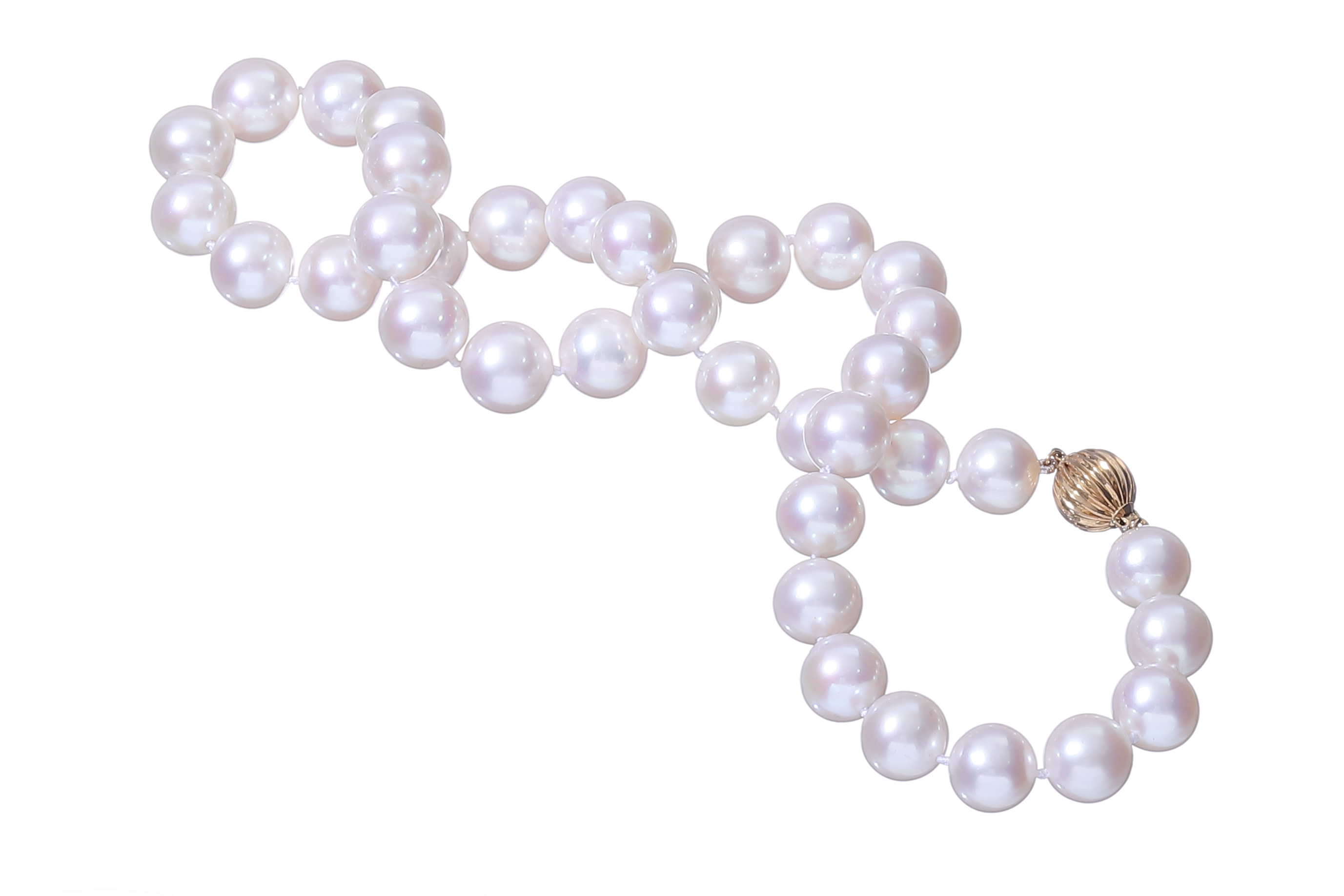 Collana di perle d'acqua dolce grandi di prima qualità da 11-12 mm con chiusura in oro  - 7