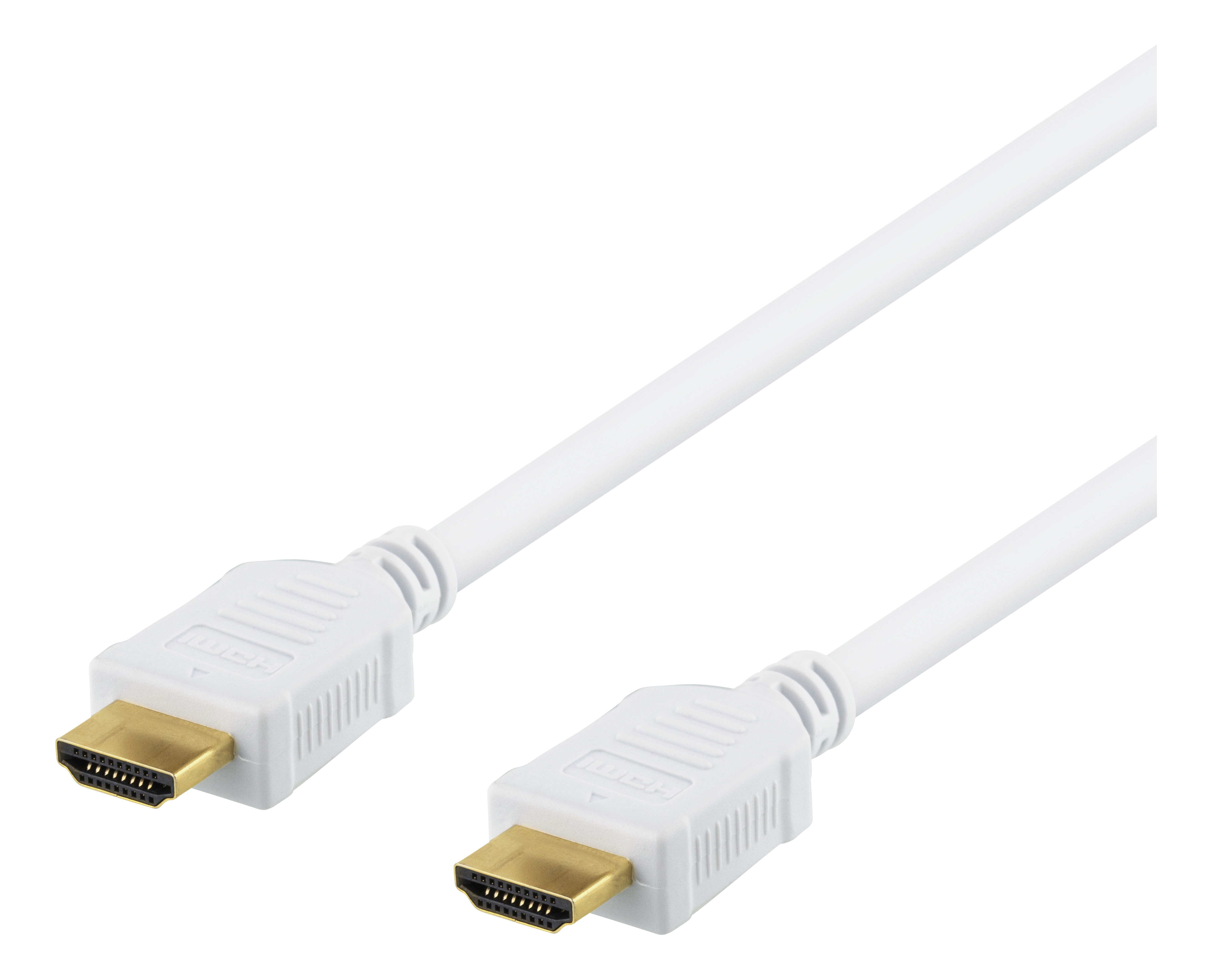 Deltaco Premium HDMI-kabel, 0,5m, 4K, 3D, vit