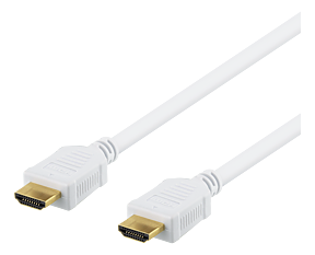Deltaco Premium HDMI-kabel, 0,5m, 4K, 3D, vit