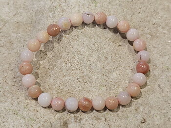 Rosa opal ca. 6mm armband