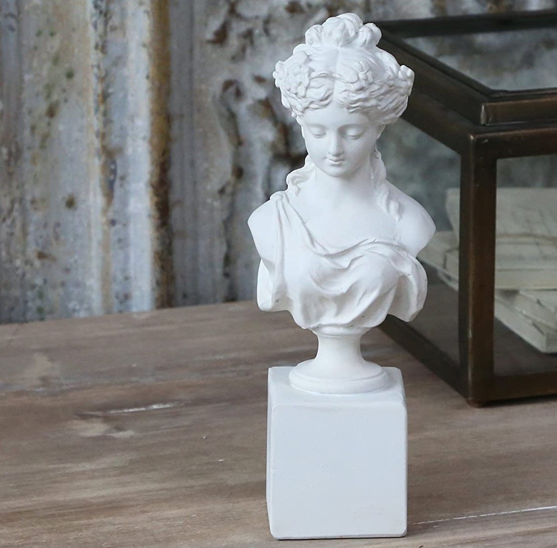 Byst vit romantisk flicka Chic Antique shabby chic lantlig stil