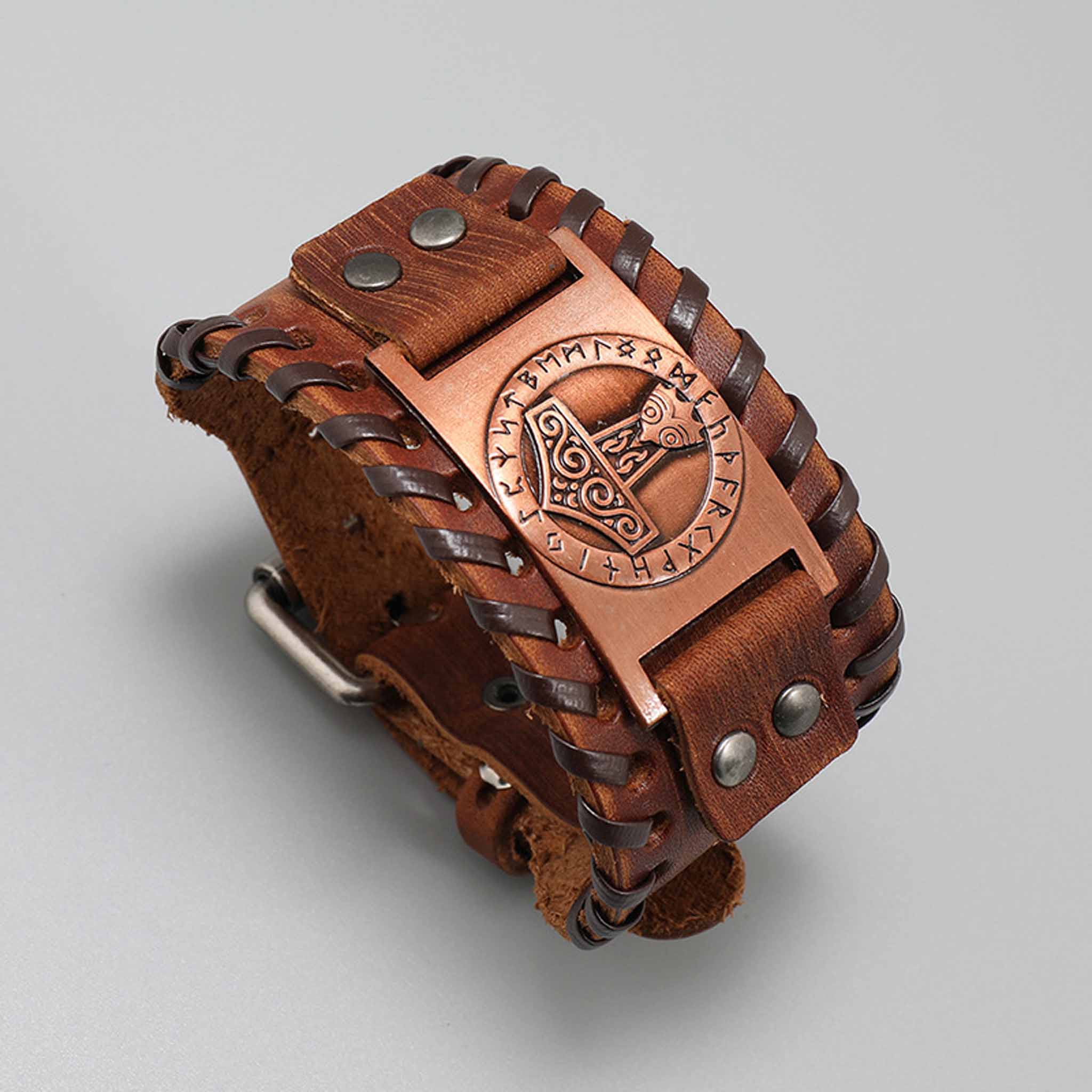 Armbånd Thor's Hammer Viking Rune - Viking Thor's Hammer Futhark (Flere valg) - 5