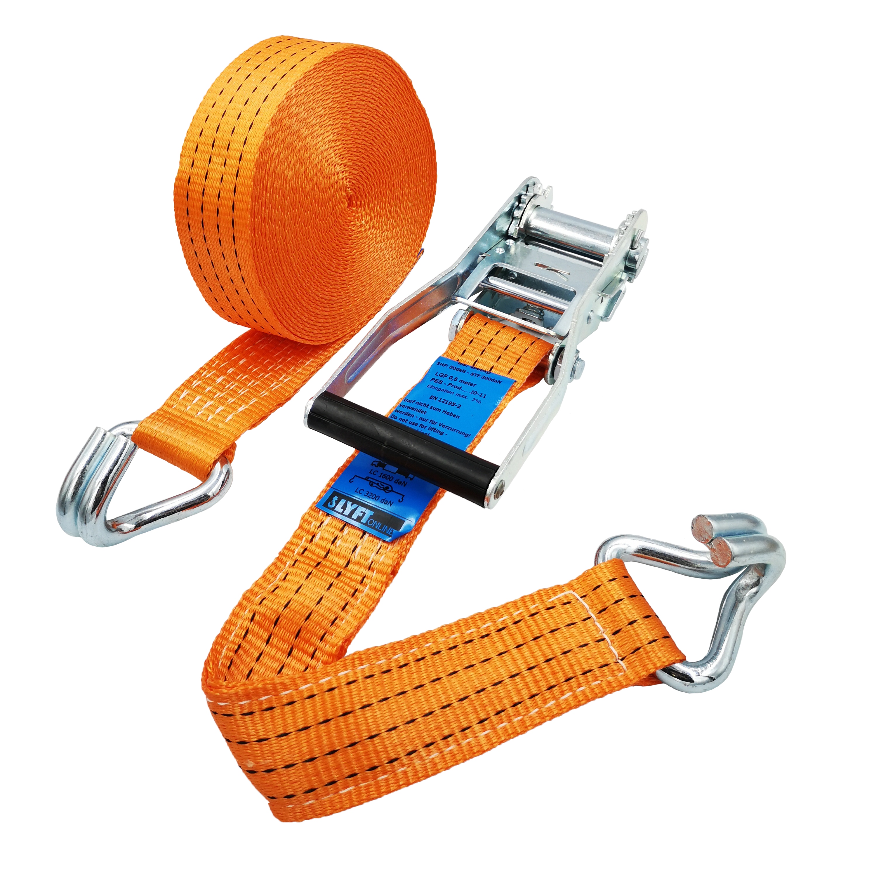 Lastsurrning 50 mm ""Åkarsurrning"" 0,5 + 9,5 meter / 5000 kg