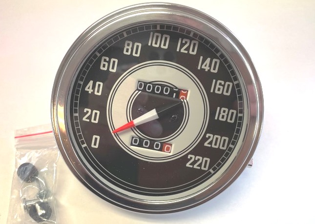 Hastighetsmätare F/B 2:1 Km/T,1941-45, 220km/t