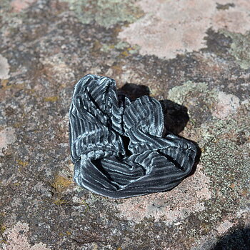 Black Colour - Hårsnodd Scrunchie velvet Grey