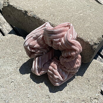 Black Colour - Hårsnodd Scrunchie velvet Powder