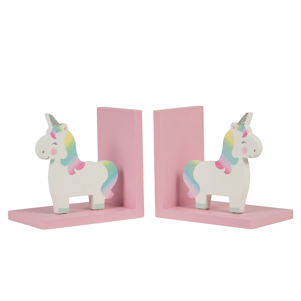 Bokstöd Unicorn - rosa Enhörning 2 set 2:a sortering shabby chic lantlig stil Gårdsromantik - 2