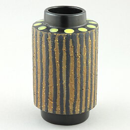 Mari Simmulson (Ringo 1965) Black/Brown Cylinder Vase 14 cm