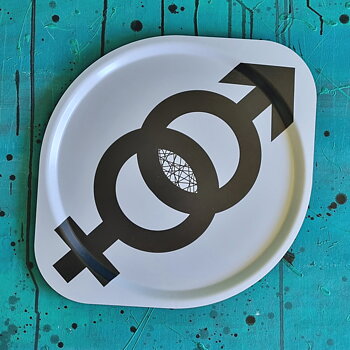 bricka EQUALITY M+F 38 cm