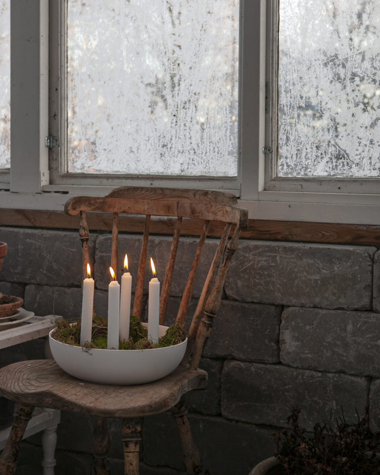 GRANHOLMEN ADVENTSLJUSSTAKE - LJUSSTAKE - VIT  - 12