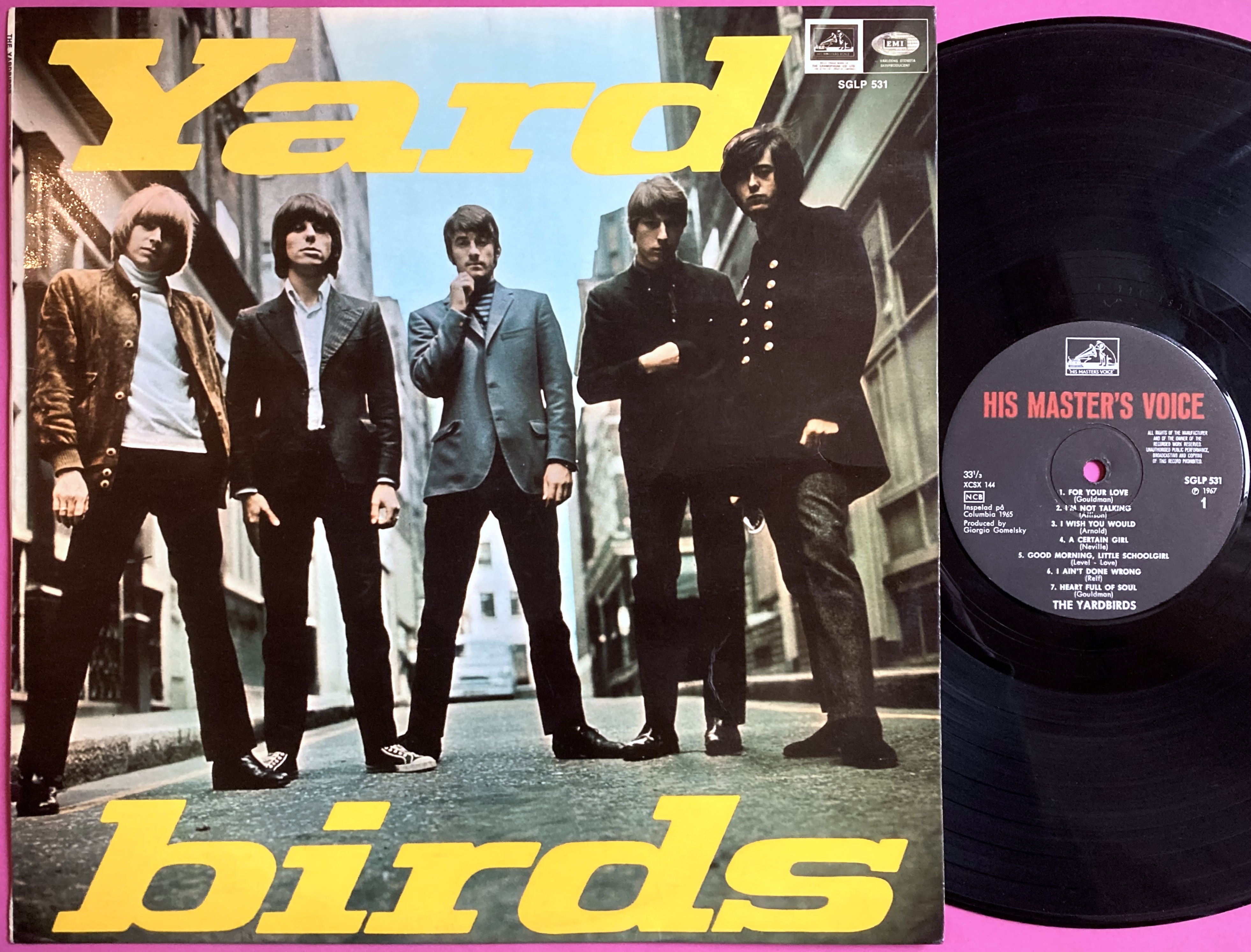 YARDBIRDS -"same"  Swe-orig "Street cover" LP 1967