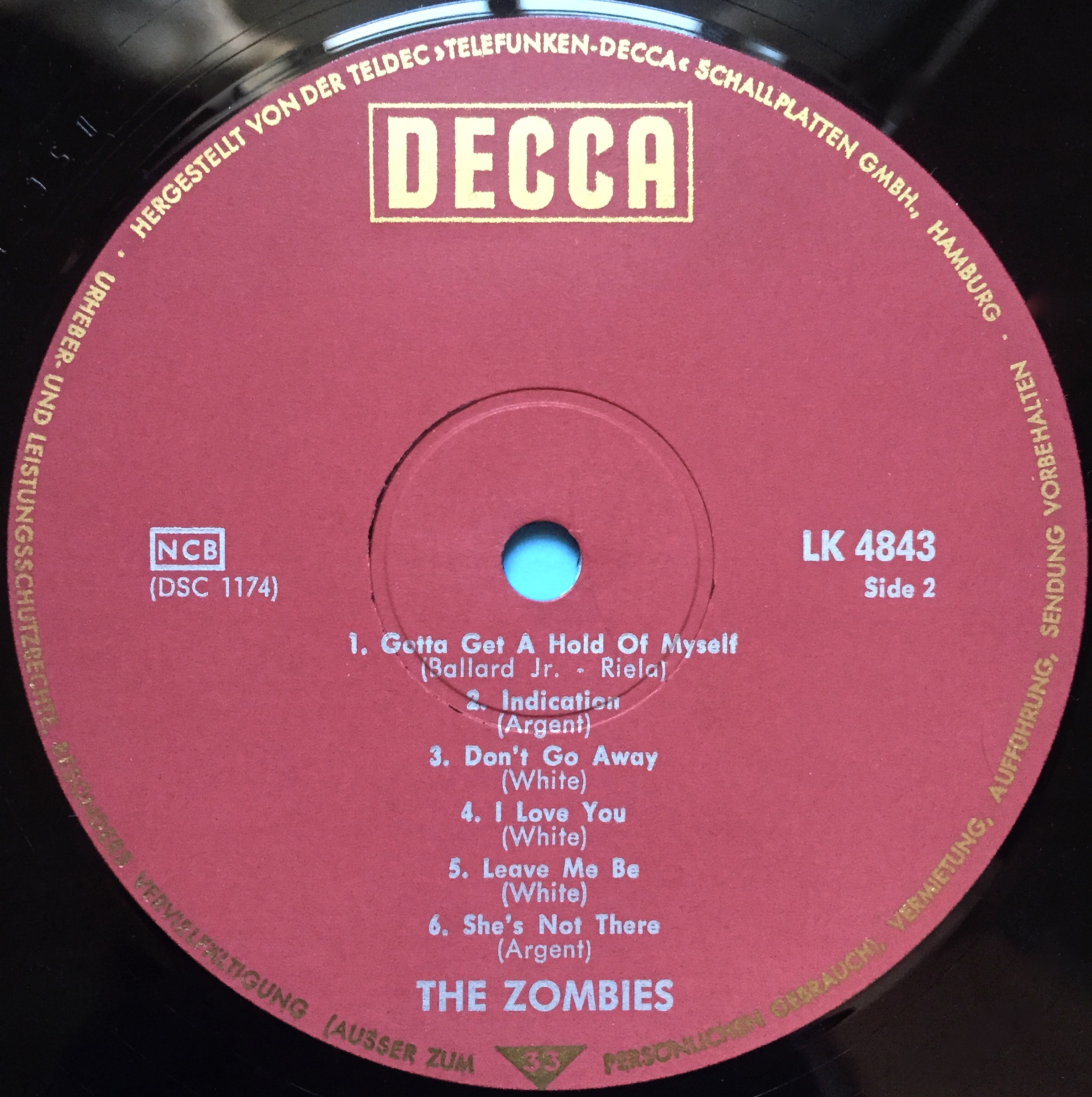 ZOMBIES - "same" Sweden ONLY orig "GOAL COVER" LP 1966 - 5