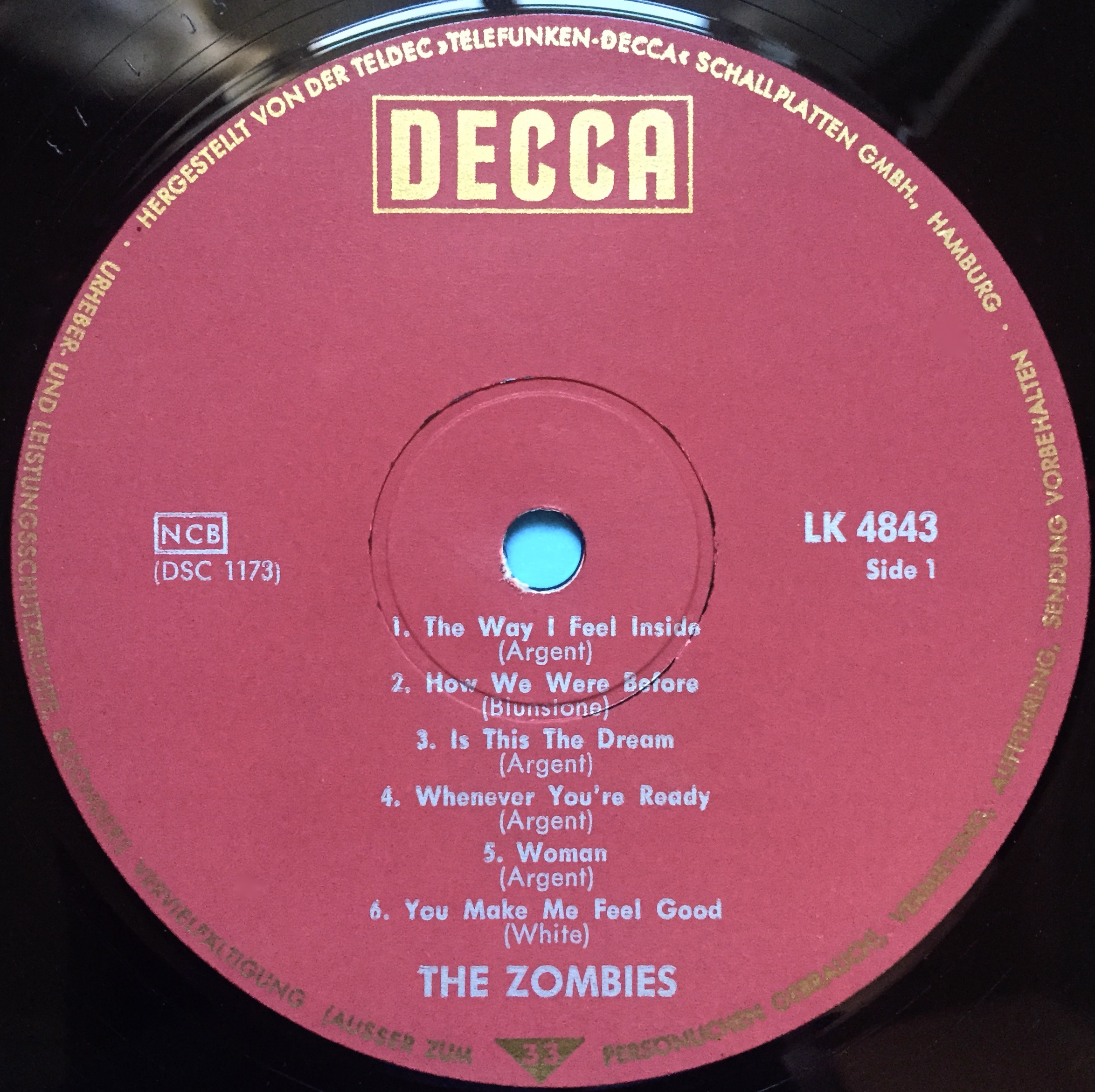 ZOMBIES - "same" Sweden ONLY orig "GOAL COVER" LP 1966 - 4
