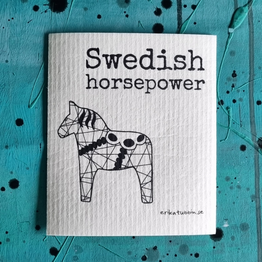 dishcloth SWEDISH HORSEPOWER black