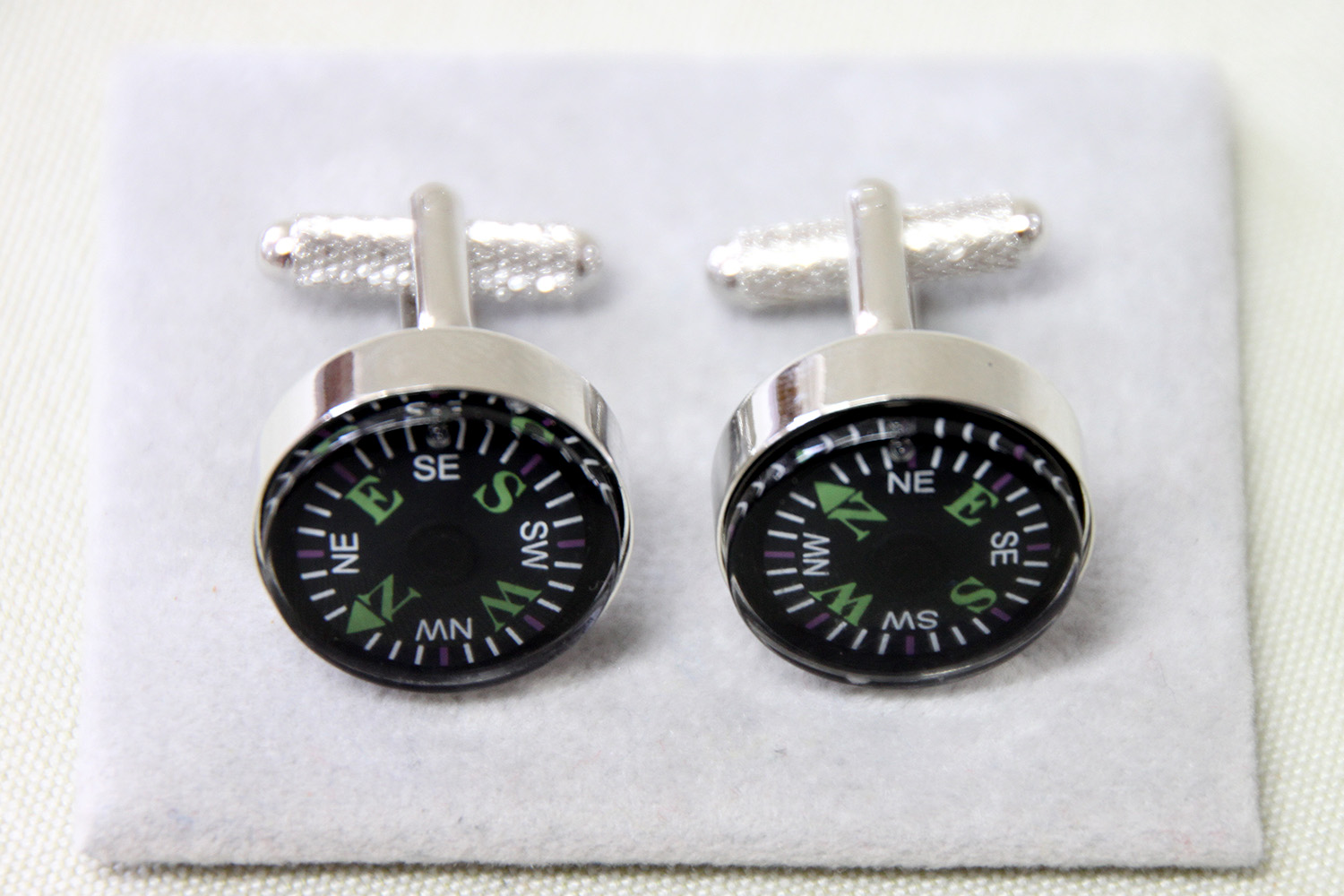 Cufflinks Compass Compass Silver