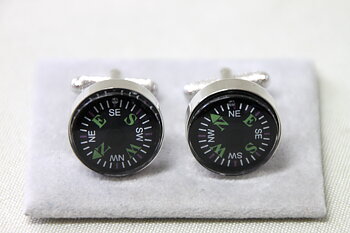 Cufflinks Compass Compass Silver