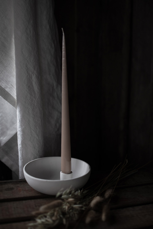 Lidatorp Small White Candlestick - 12