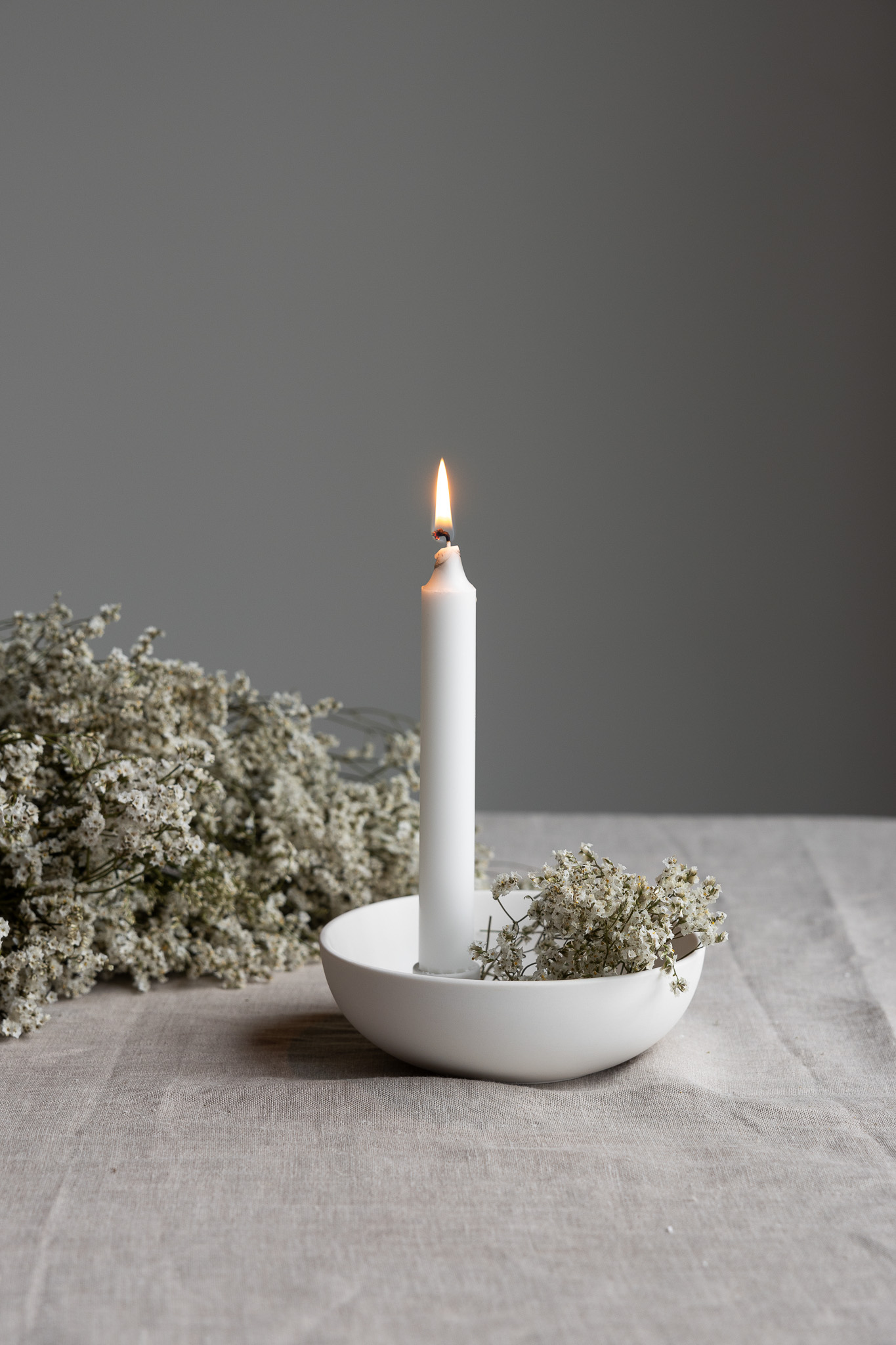 Lidatorp Small White Candlestick - 8
