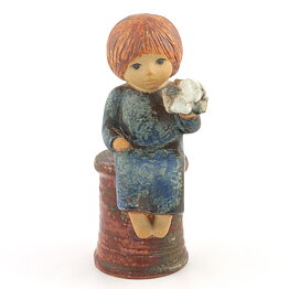 Lisa Larson (Sculptures 1977) Fantastic Flower Girl 22 cm  (1)