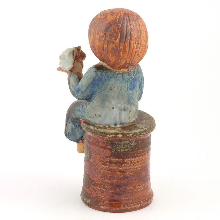 リサラーソン Blomsterflicka　Skulpturer シリーズ 花を持つ少女 1977年  22cm (1)