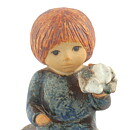 リサラーソン Blomsterflicka　Skulpturer シリーズ 花を持つ少女 1977年  22cm (1)