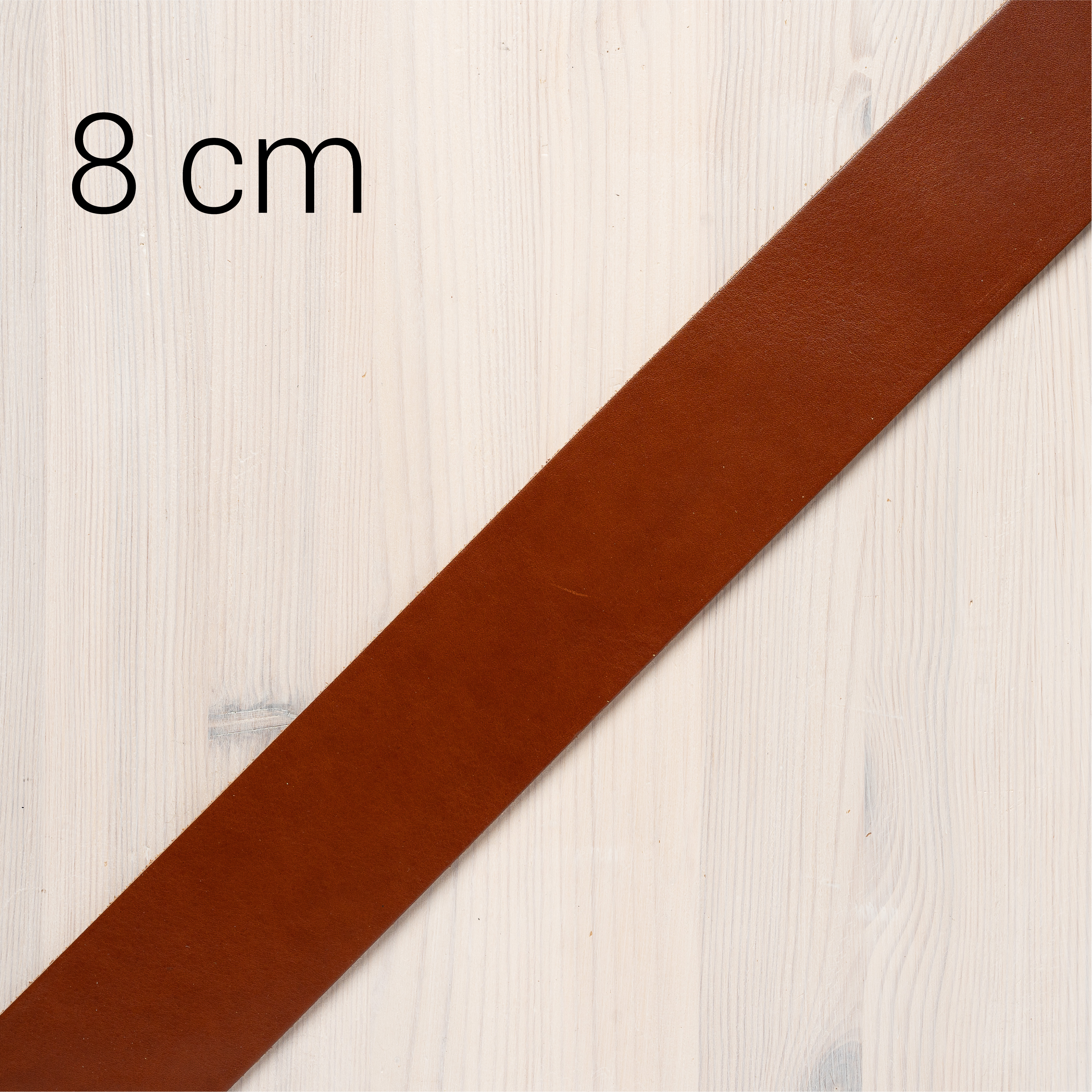 Gürtelstreifen Hellbraun 8 cm