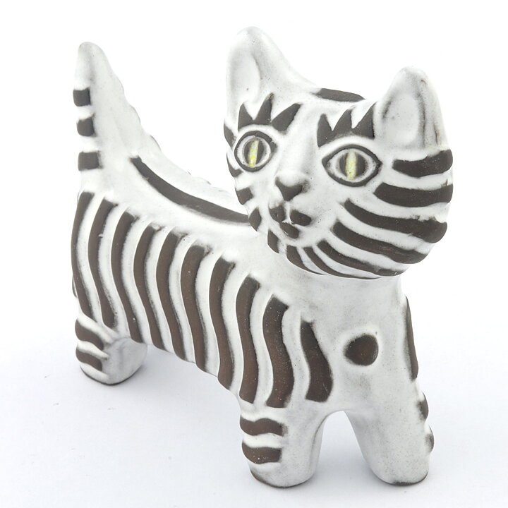 ドロシー・クラフ  白い猫のオブジェ  (14/12cm)   1969年
