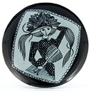 Sylvia Leuchovius (1950s) Brilliant Wall Plaque with Woman Motif 15 cm (1)