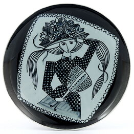 Sylvia Leuchovius (1950s) Brilliant Wall Plaque with Woman Motif 15 cm (1)