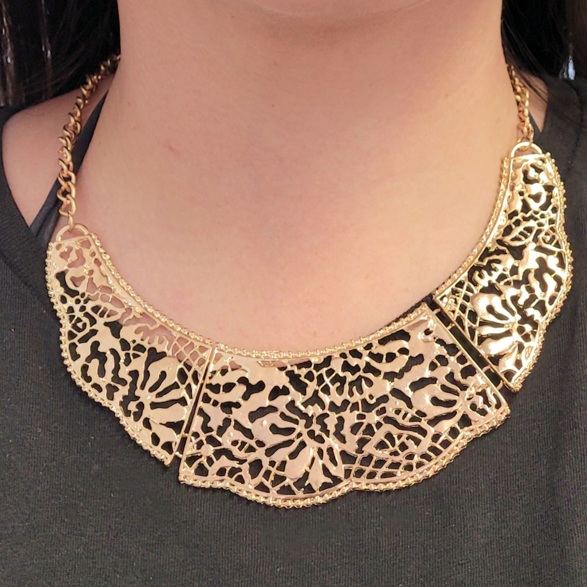 Halsband Gold Hollow Design - 3