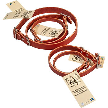 Alac läderhalsband rödbrun