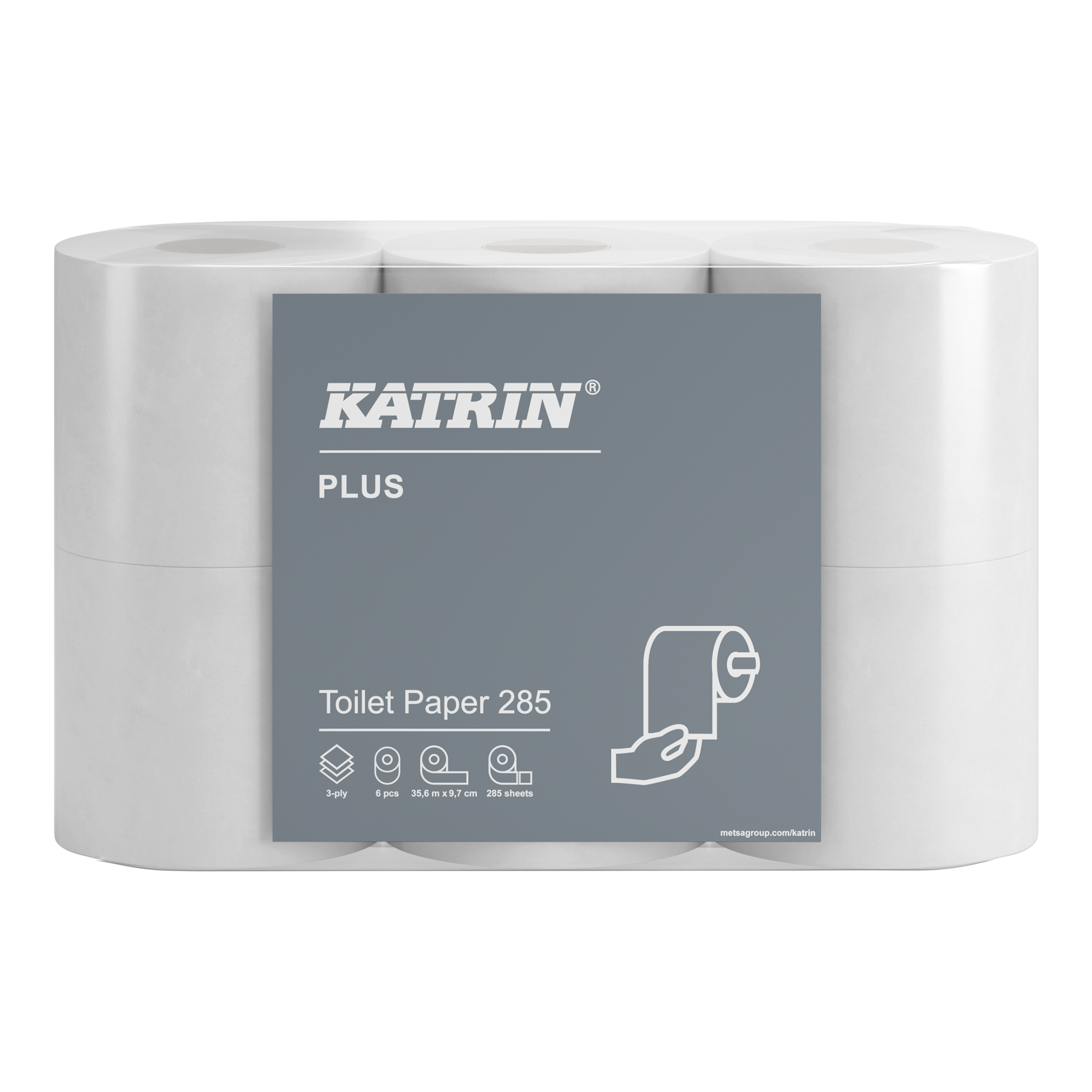 Katrin Plus Toalettrulle 285 3-Lagers