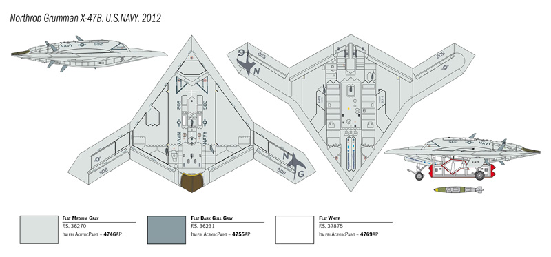 U.S Navy UCAS X-47B 1/72 - 5
