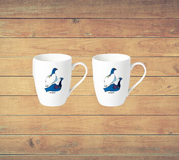 White mug (2-pack) - Ptarmigans - Rievssat - Ulrika