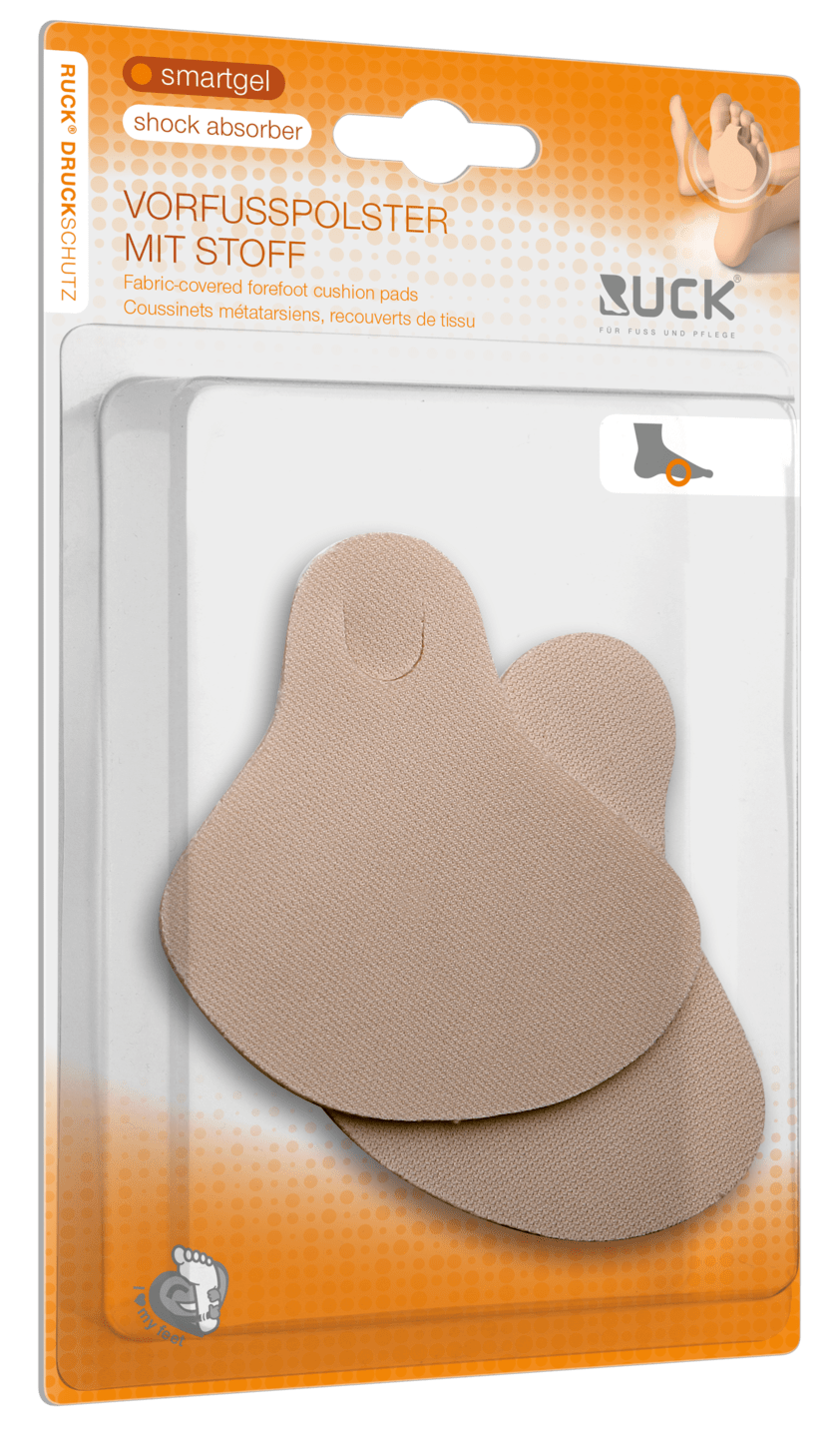 RUCK® AVLASTNING Smartgel, framfotsskydd med tygbeklädnad (1 par)