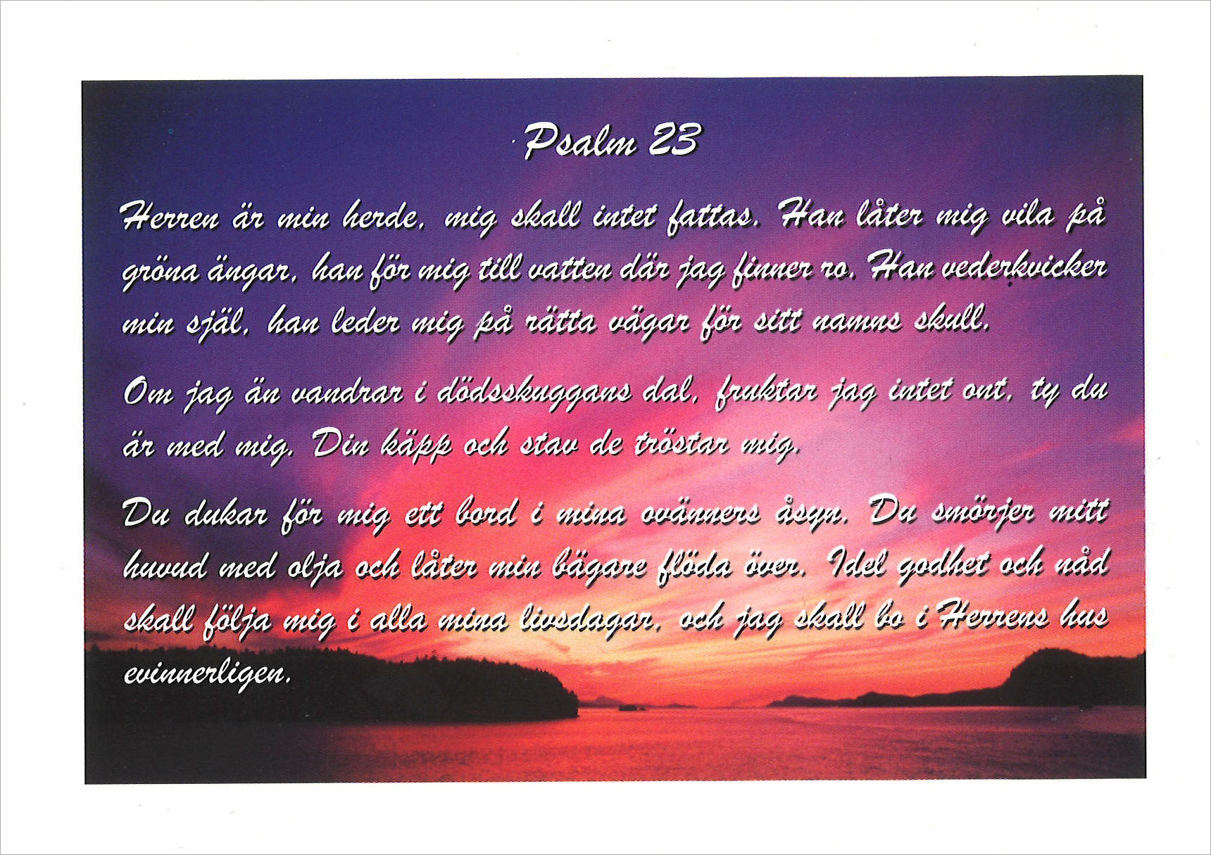 Vykort Psalm 23