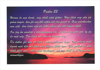 Vykort Psalm 23