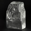 Erik Höglund (1960) Rough-Hewn Clear Glass Figure 11 cm