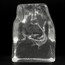 Erik Höglund (1960) Rough-Hewn Clear Glass Figure 11 cm