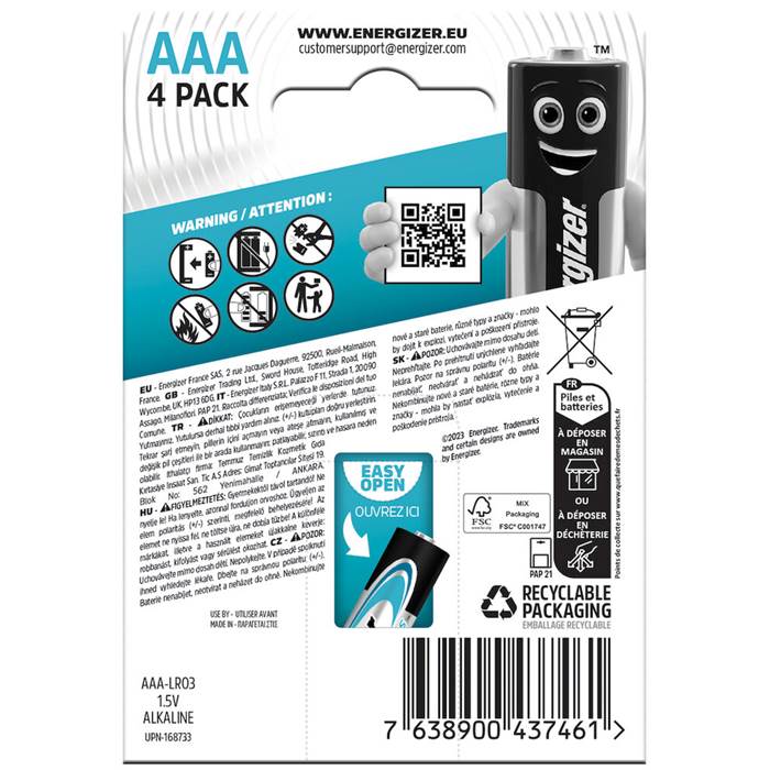 Batteri MP Alk AAA LR03 4p - 2