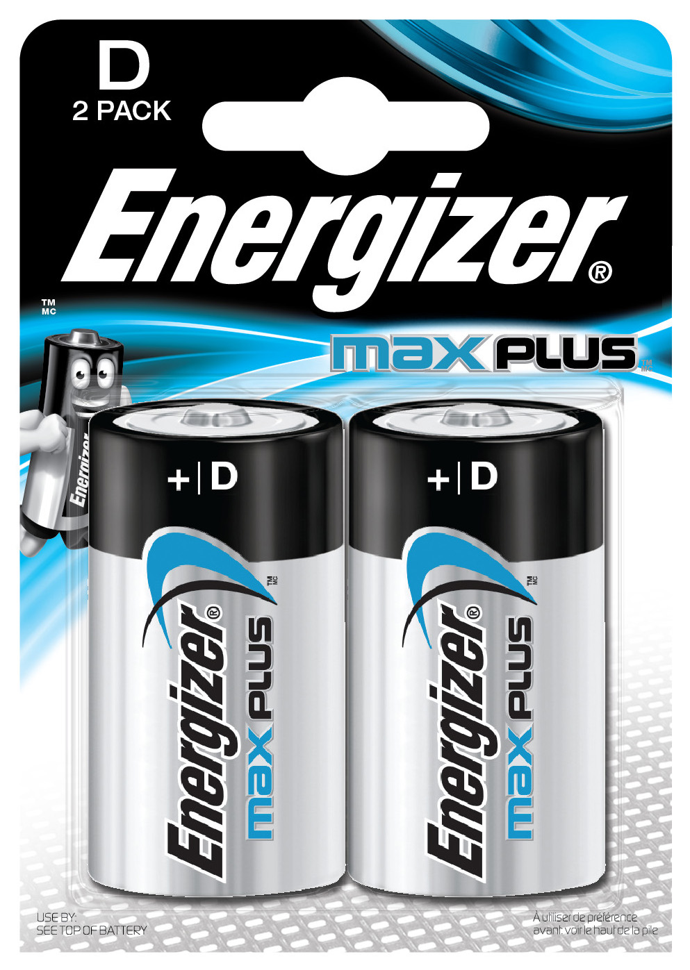 Batteri Max Plus Alk D LR20 2p
