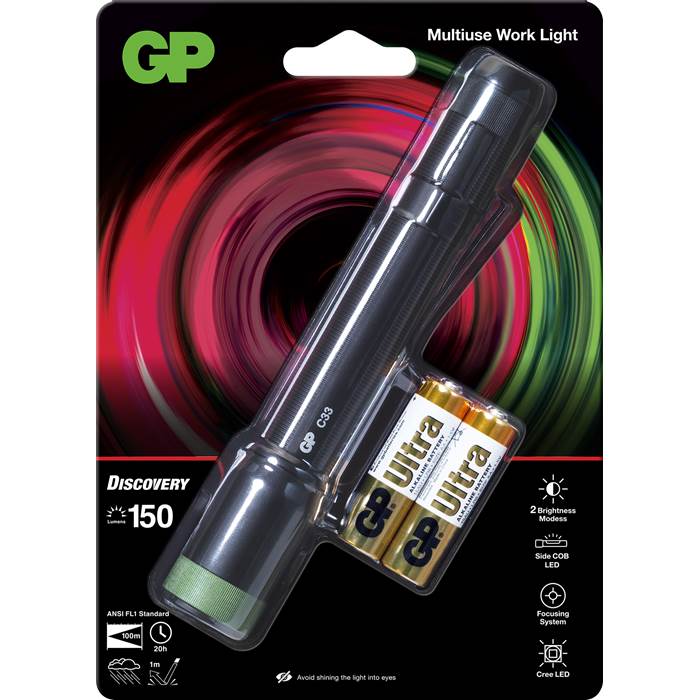 Ficklampa GP C33 110LM 2xAA - 2