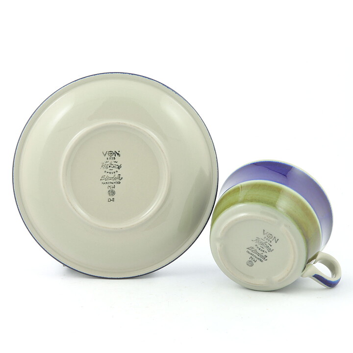 Marianne Westman (Elisabeth 1969) Sturdy Cup with Blue/Green Decor 11 cm  [Sample Images]