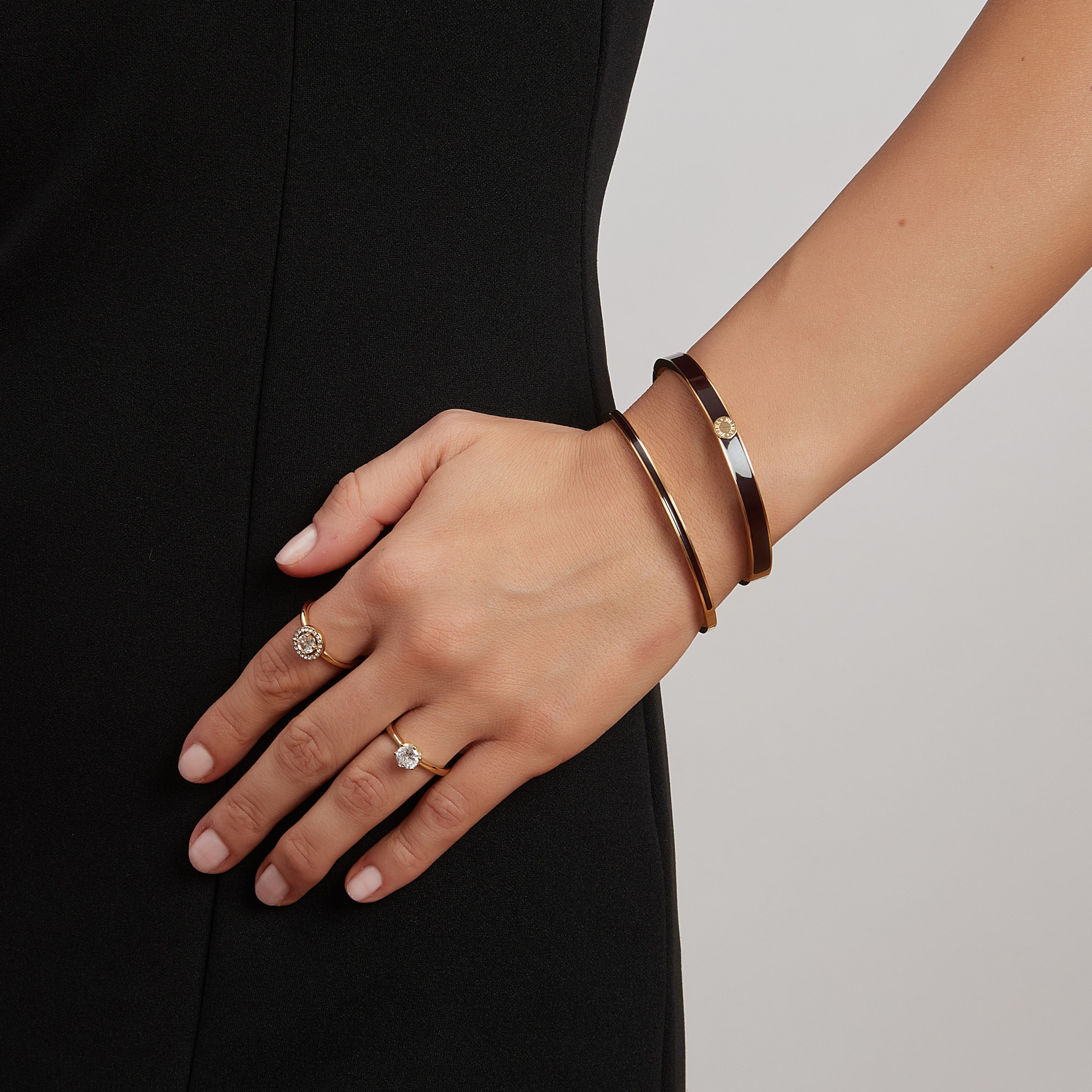Palermo bangle  black gold - 3