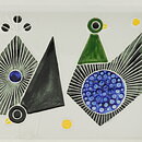 Sylvia Leuchovius (1950s) Wall Plaque with Three Birds Motif 30 cm
